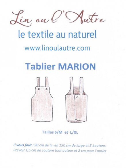 Patron tablier Marion