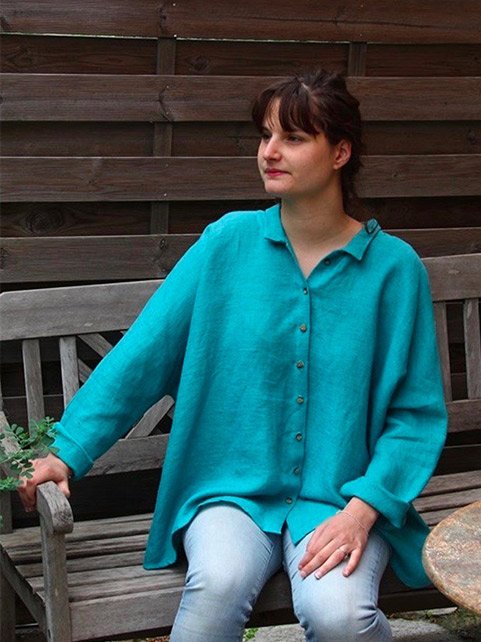 Chemise en lin rose deals