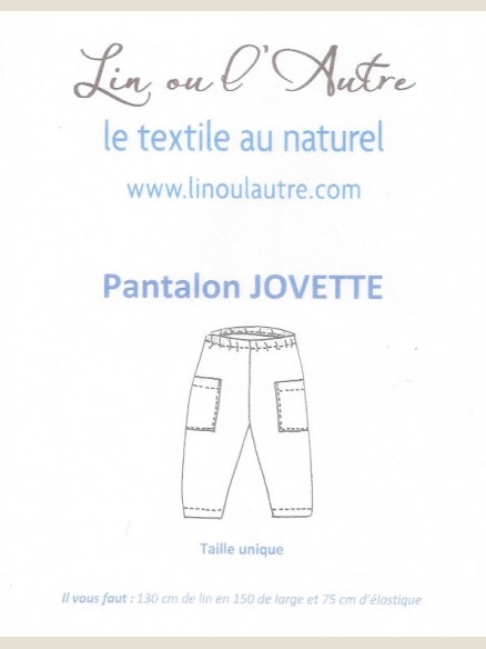 Patron Pantalon Jovette