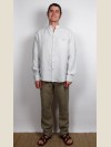 Chemise Col Mao Manches Longues blanche