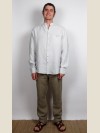 Chemise Col Mao Manches Longues blanche