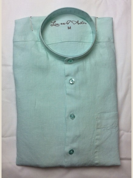 Chemise Col Mao Manches Longues
