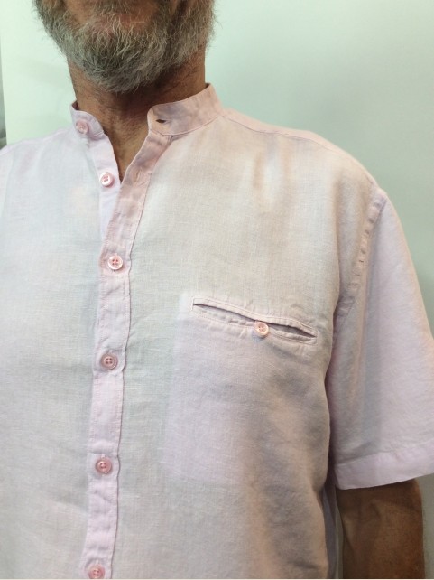 chemise en lin col mao