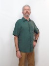 Chemise en lin Homme - Col classique - Manches courtes VERT FOUGERE