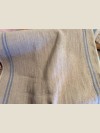 Lin pour Torchon Naturel à rayures bleues