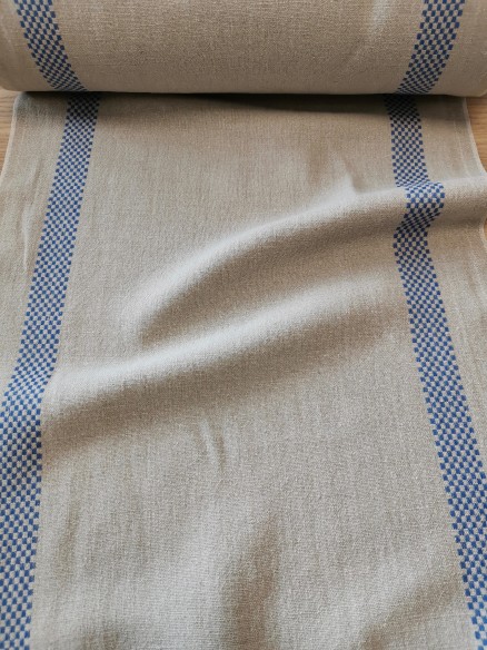 Lin pour Torchon Vichy bleu