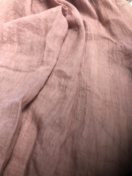 Etole lin souple rose poudré