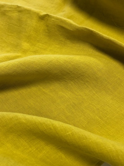 Lin Lavé Fin Grande largeur jaune
