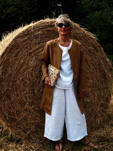 Veste Lola en lin TABAC