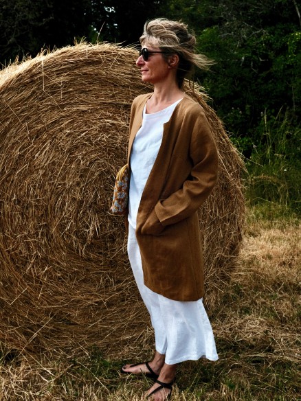 Veste Lola en lin TABAC