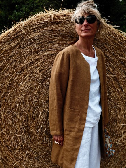 Veste Lola en lin TABAC