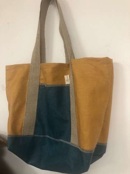 Sac cabas Adéle SAFRAN ET EUCALYPTUS