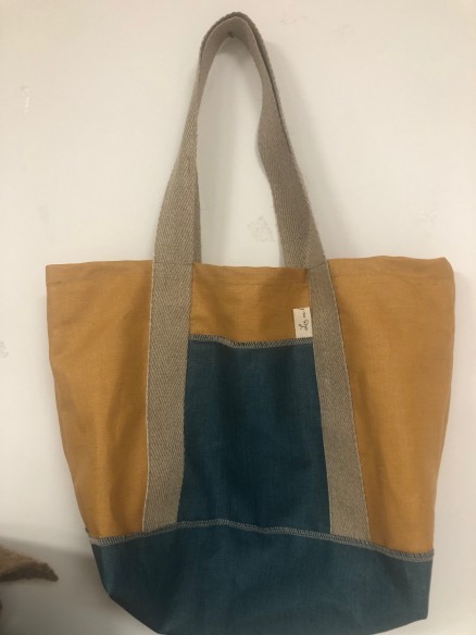 Sac cabas Adéle SAFRAN ET EUCALYPTUS