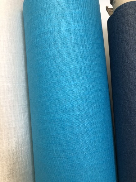 Lin enduit BLEU TURQUOISE