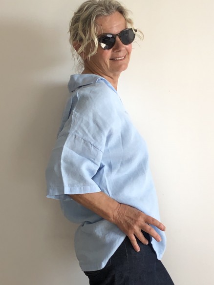 CHEMISE MAHE BLEU CIEL DE CORDE