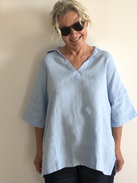 CHEMISE MAHE BLEU CIEL DE CORDE