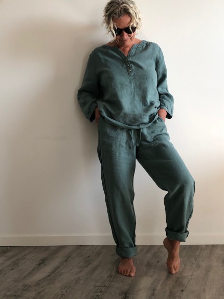 PANTALON COOL MIXTE MAHE GREEN BLUE