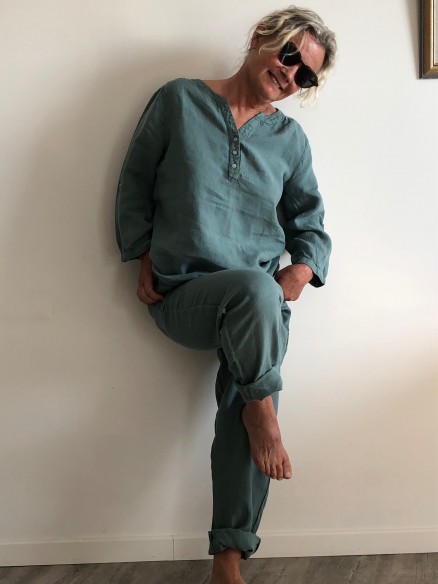 PANTALON COOL MIXTE MAHE GREEN BLUE