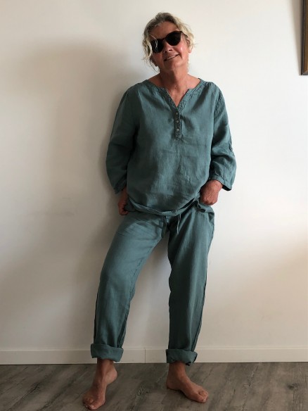 PANTALON COOL MIXTE MAHE GREEN BLUE