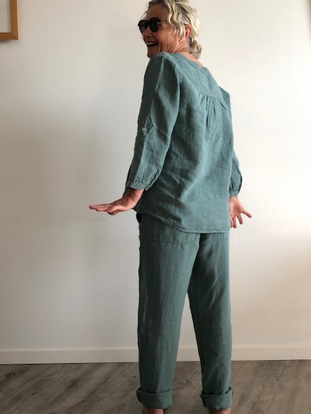 PANTALON COOL MIXTE MAHE GREEN BLUE