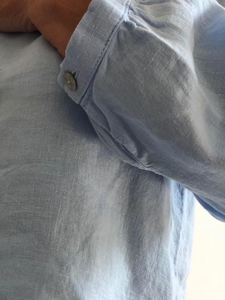 CHEMISIER MONA BLEU CIEL DE CORDE