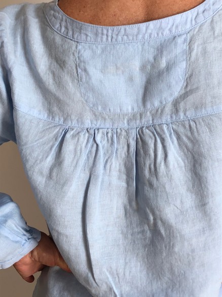 CHEMISIER MONA BLEU CIEL DE CORDE