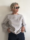 Haut Mariniére en lin Elisa  RAYURES BLEU