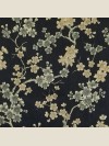 Lin enduit FLEUR JAPONAISE BLEU
