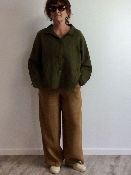 Pantalon large en lin Laura