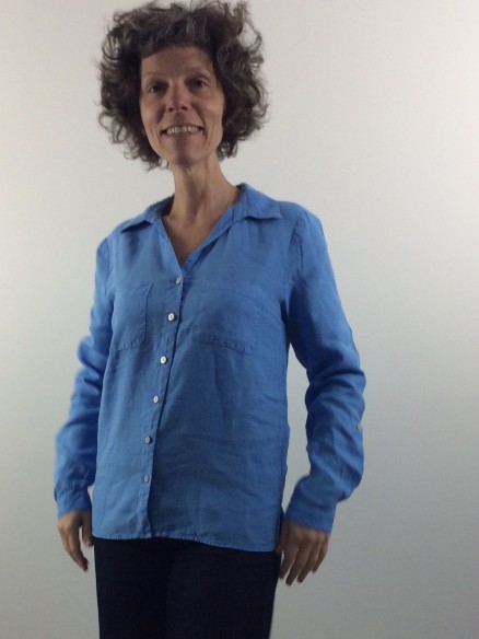 CHEMISIER CAROLE BLEU ILE DE RE