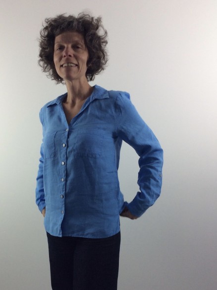 CHEMISIER CAROLE BLEU ILE DE RE