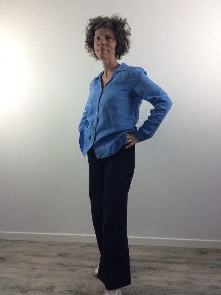 CHEMISIER CAROLE BLEU ILE DE RE