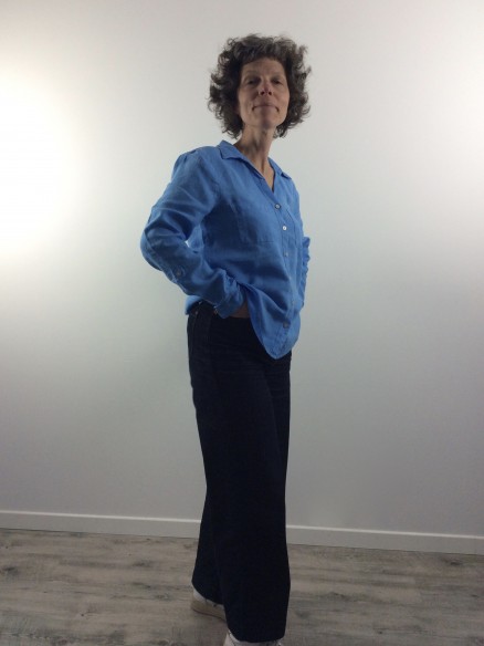 CHEMISIER CAROLE BLEU ILE DE RE