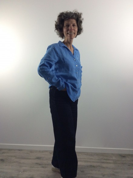 CHEMISIER CAROLE BLEU ILE DE RE