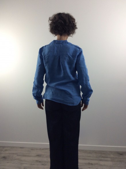 CHEMISIER CAROLE BLEU ILE DE RE