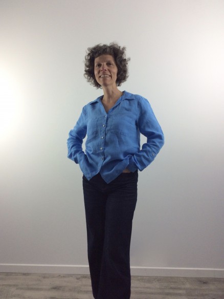 CHEMISIER CAROLE BLEU ILE DE RE