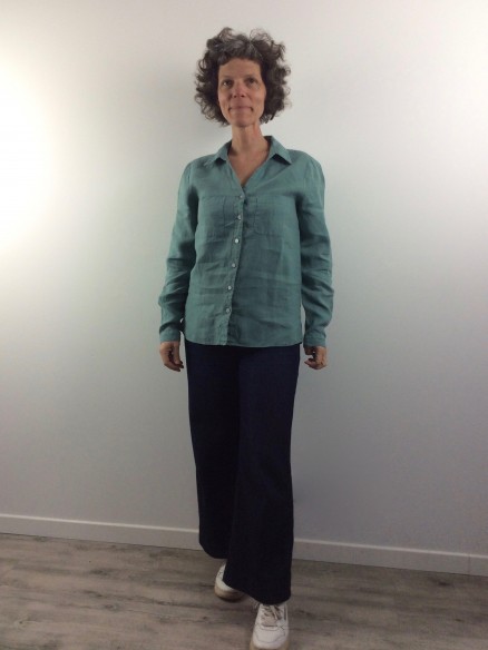 CHEMISIER CAROLE GREEN BLUE