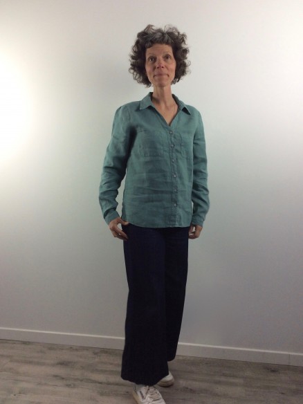 CHEMISIER CAROLE GREEN BLUE