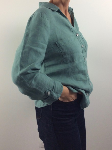 CHEMISIER CAROLE GREEN BLUE