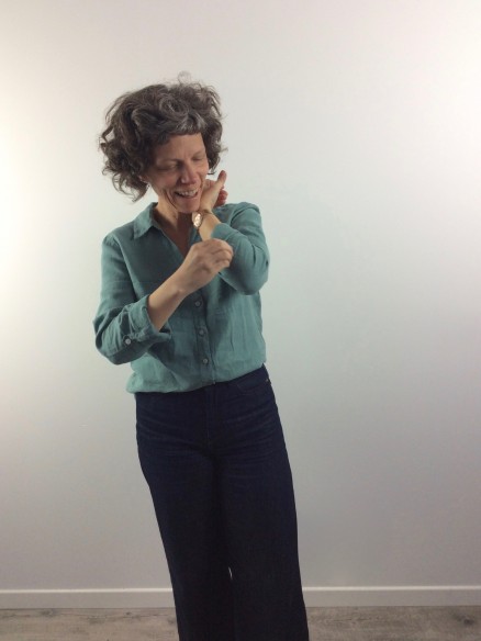 CHEMISIER CAROLE GREEN BLUE