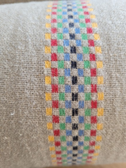 Torchon Lin Naturel à rayures Multicolores
