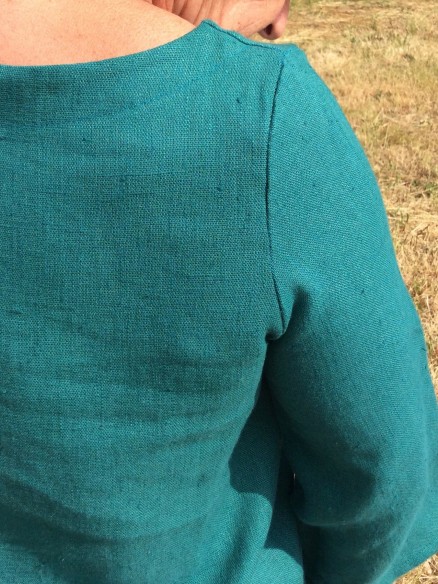 Haut Mariniére en lin Elisa vert