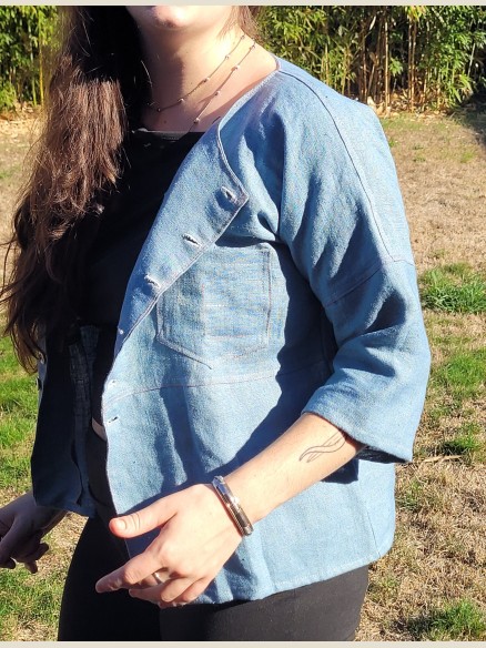 Veste en lin Lilas