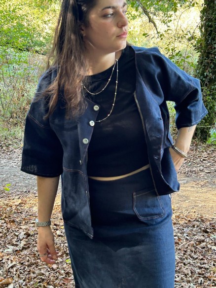 Veste en lin Lilas